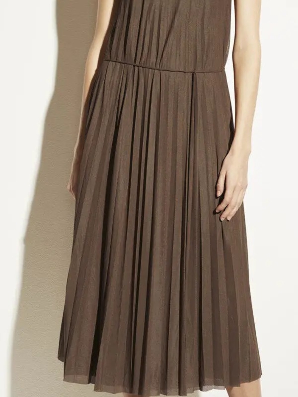 NWT Vince Hi Neck Pleated Dress
